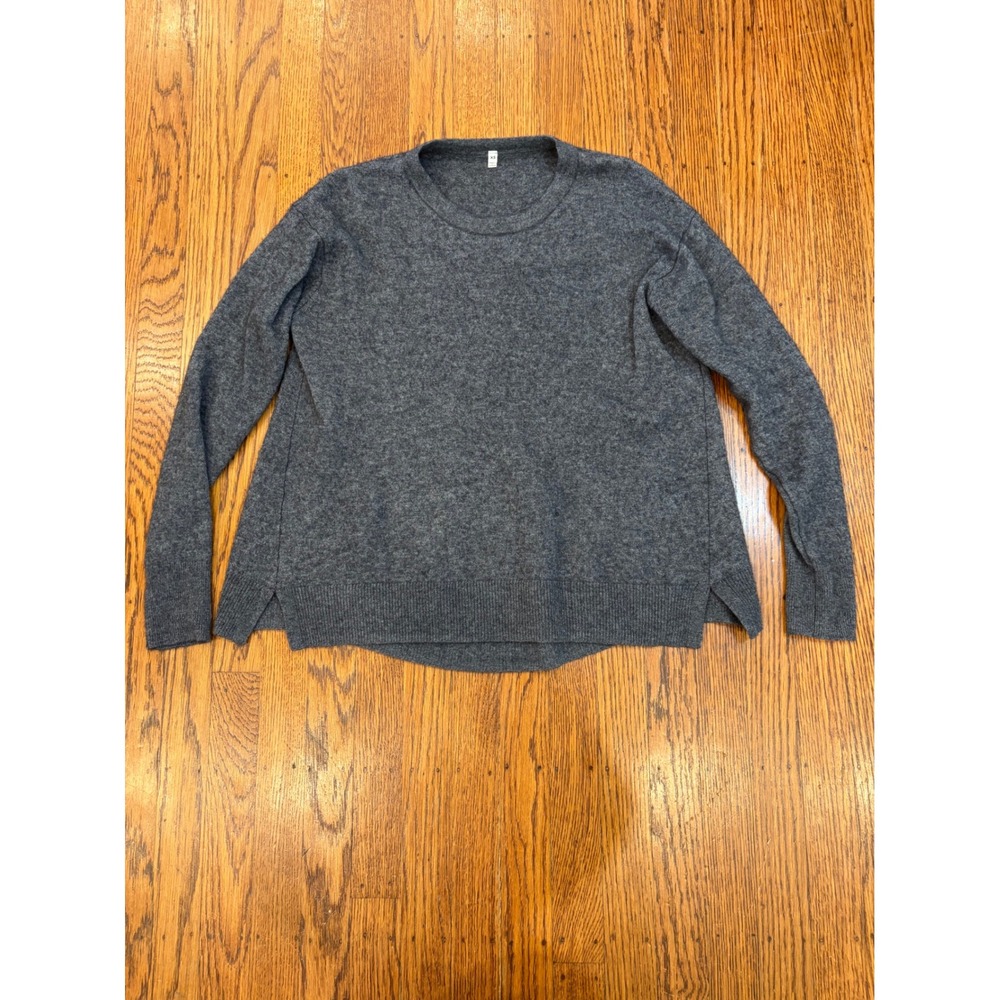 MUJI 50% Wool 50% Yak Crewneck Sweater Charcoal Gray XS Minimalist Capsule